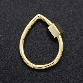 

3pcs/lot 20x25mm Waterdrop Spiral Lock Hook diy Jewelry Clasp Wholesale Trendy Style Clasps Fashion Jewellery Locks