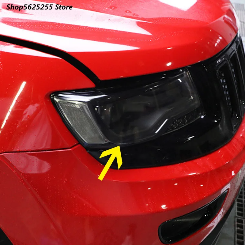 

Аксессуары для Jeep Compass Grand Cherokee Wrangler Renegade, пленка для передней фары, затемненная Защитная мембрана из ТПУ для украшения автомобиля