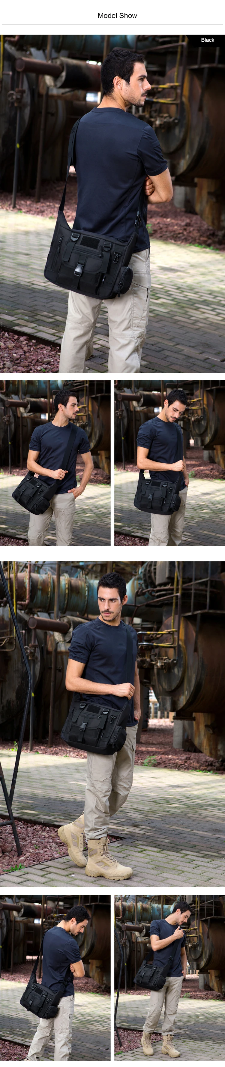 Протектор Плюс Тактический Слинг сумки на ремне, Водонепроницаемый военные мужские сумки через плечо, Для мужчин для путешествий на открытом воздухе сумка для 14-дюймового ноутбука