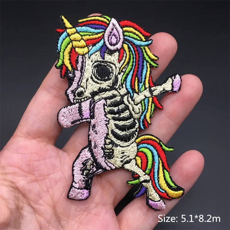 Rock Music Disco DJ Embroidered Punk Iron-On Clothing Patches - Headset & Guitar Design Appliques