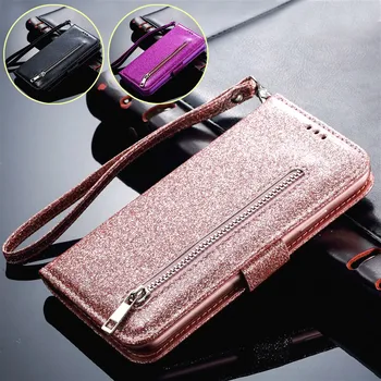 

Wallet Flip Case For Samsung S20 Ultra S8 Plus S10 S10E S7 Edge Note 10 M10 Girl Glitter Leather Phone Cover For Galaxy S9 Plus