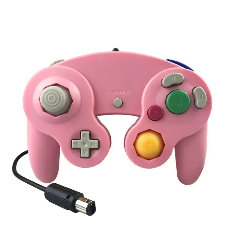 pink Подходит для nintendo GameCube пластиковая игра многоцветный чувствительный игровой контроллер wii профессиональная игровая Ручка Джойстик - Цвет: pink
