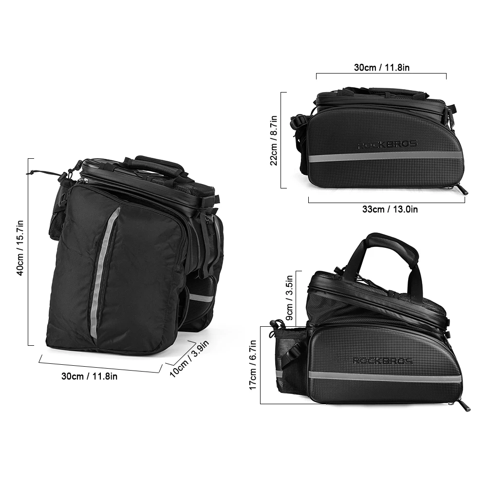 Велосипедная сумка для багажника, сумка для велоспорта 35Л ...