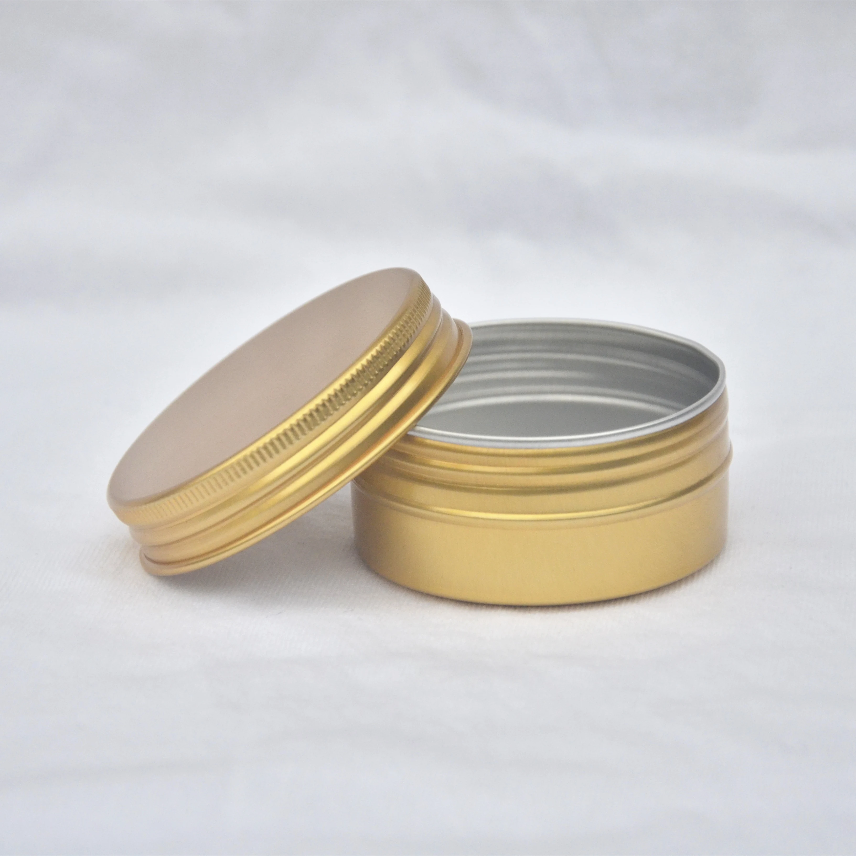 100pcs 50g 50ml Gold DIY Aluminum Jar Ointment Candle Craft Metal Tin Case for Lip Balm Cosmetic Makeup