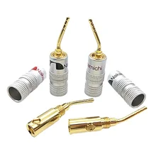 

2/6/12 pcs of gold-plated banana plug 4mm banana plug for video speaker adapter audio jack 2mm copper plug wire connector