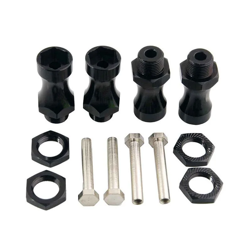 

4Pcs Metal 12mm Turn 17mm Hex Adapter 30mm Wheel Extension Hex Drive Hub Adapter Widener for 1/10 RC Model Car HSP Parts