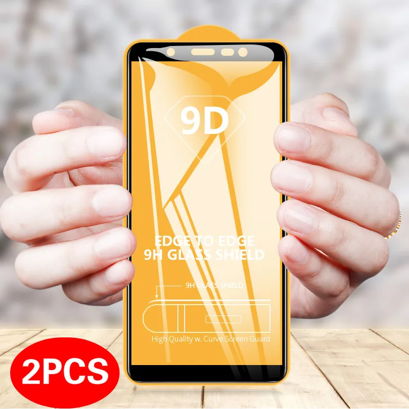 

2PCS 9D Tempered Glass For Samsung J3 J5 J7 A5 A3 A7 2017 Full Cover Screen Protector For Galaxy J4 J6 J8 A6 A8 A7 A9 2018 Film