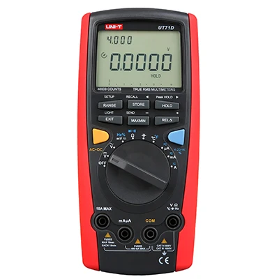 UNI-T UT71D True RMS USB цифровой мультиметр тестер Профессиональный 39999 дисплей счетчик мультиметр температура AC/DC вольтметр