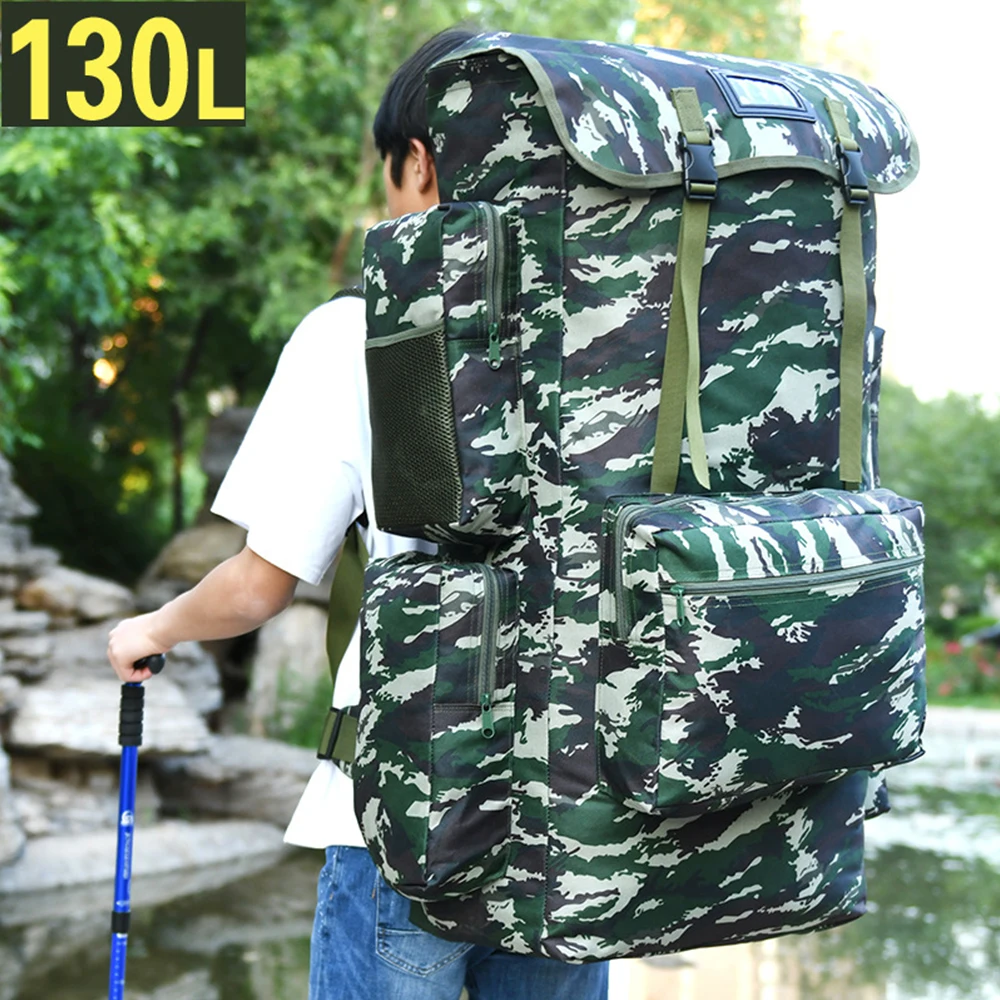 130L Große Camping Rucksack Reisetasche Im Freien Gepäck Taschen Wandern  Trekking Für Männer Molitary Taktische Armee Schulter Tasche XA202 + EIN -  AliExpress