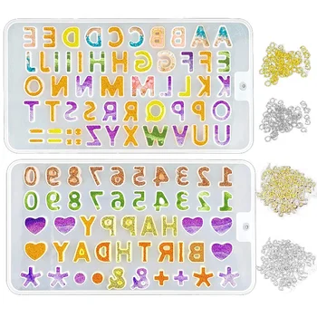 

DIY Silicone Resin Molds for Letters,for Making Keychain Pendant Jewelry,DIY Craft with 400 Pcs Screw Eye Pins