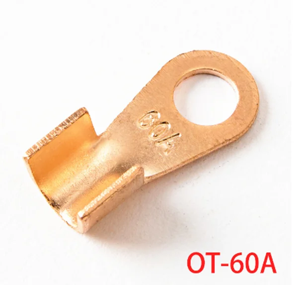 

OT-60A 50Pcs 60A Copper Battery Cable Connector Terminal Crimping 4-16mm2 Wire