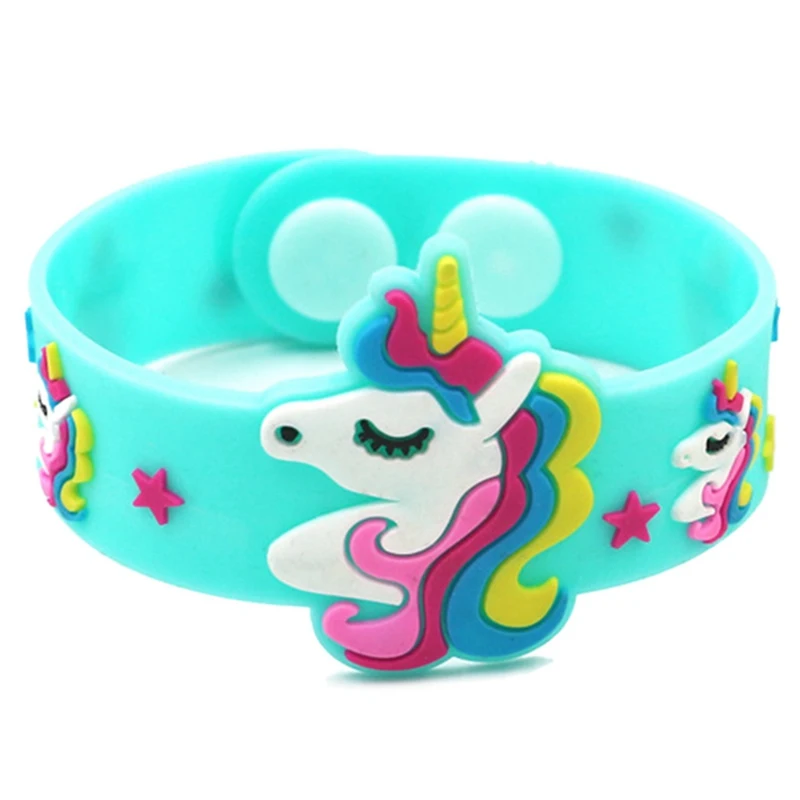 Bracelet Jewelry 1PCS Trendy Children Lovely Animal Unicorn Silicone Wristbands Rubber Bracelets Toys For Kids Boys Girls Adults Christmas Gifts
