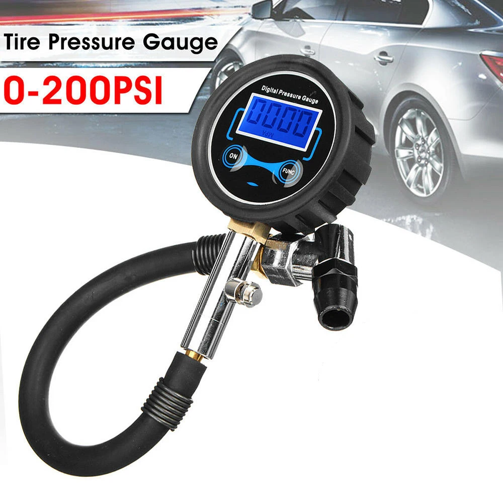 

TOSPRA High Quality Digital Car Truck Vehicle Air Tire Pressure Inflator Gauge LCD Dial Meter Test Car Tire Pressure Gauge Meter