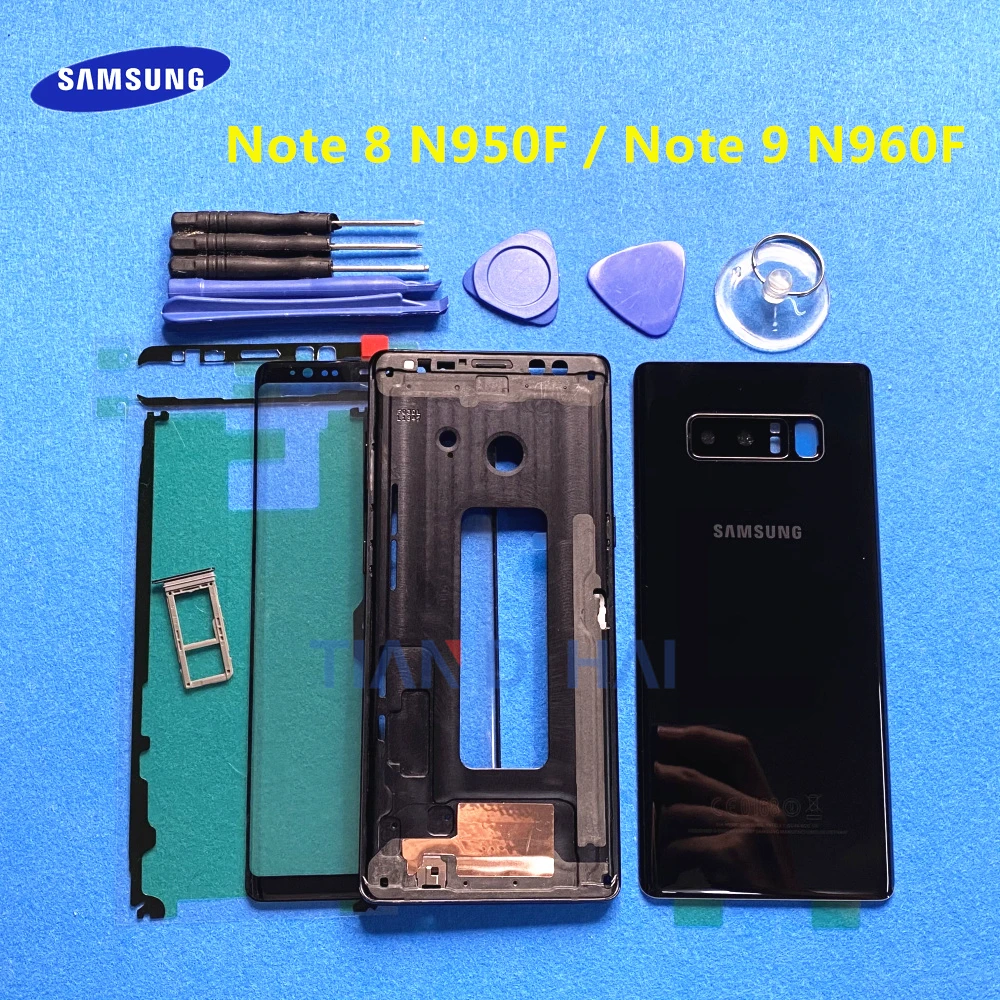 Для Samsung Galaxy Note 8 9 N950F N960F Передний сенсорный экран стеклянный объектив средняя
