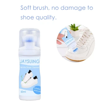 

50ml White Shoe Cleaner Whiten Polish Cleaning Tool Shoe Brush Shoe Sneakers Casual Leather Shoes Cleaning Shoe Care Supplies