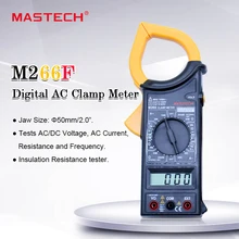 MASTECH M266F цифровой AC клещи переменного тока тестер сопротивления детектор с диодом