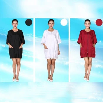 

New Style Salon Hairdresser Aprons with Zipper Round Collar Barber Cape Hairdressing Waterproof Gown Haircut Apron Clothes