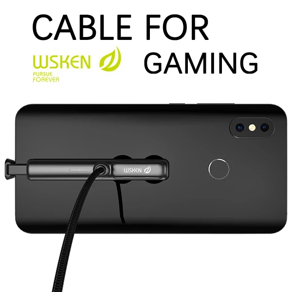 WSKEN type-C кабель для игра для мобильного телефона игровой быстрой зарядки USB кабель для передачи данных для Xiaomi/samsung/huawei/Meizu/Oneplus 7