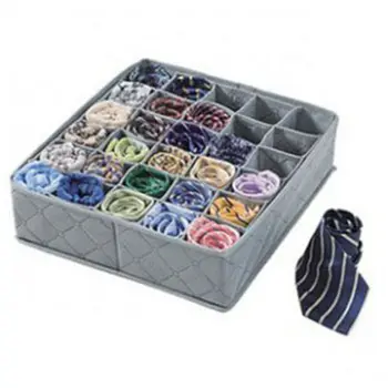 

30 Cells Bamboo Charcoal Underwear Sock Storage Drawer Closet Organizer Box