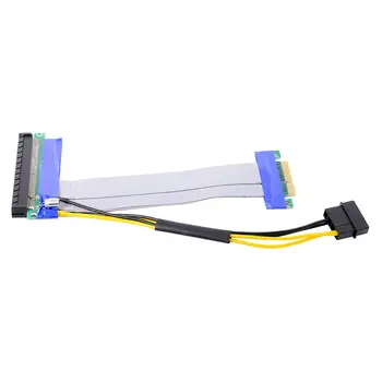 

Card Adapter Cable Extender Converter Riser 4x 15cm To 16x With 4pin Power Pci-e Express Alex