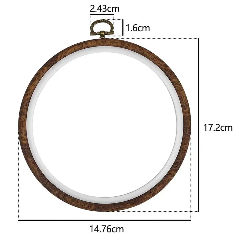 Sewing Tool Round Wooden Color Embroidery Hoops Frame Set Plastic Embroidery Hoop Rings For DIY Cross Stitch Needle Craft Tool needle arts and crafts Needle Arts & Craft