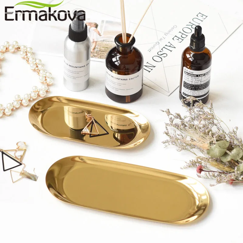 ERMAKOVA лоток для хранения из нержавеющей стали розовое золото серебристый