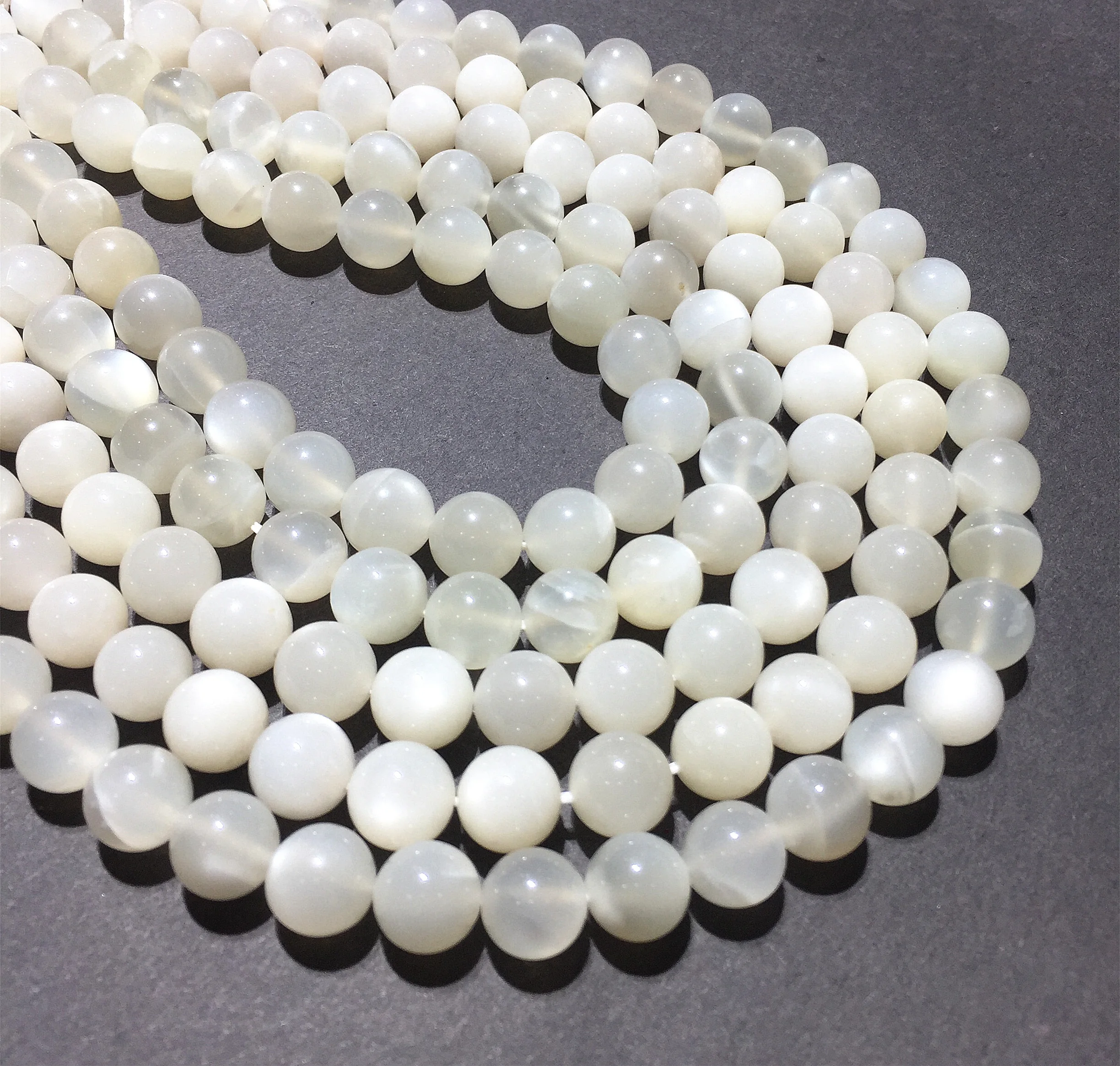 

Factory Price Natural Stone White Moonstone Round Loose Bead Healing Energy For DIY Necklace Bracelet Jewelry Making 6 8 10 12mm
