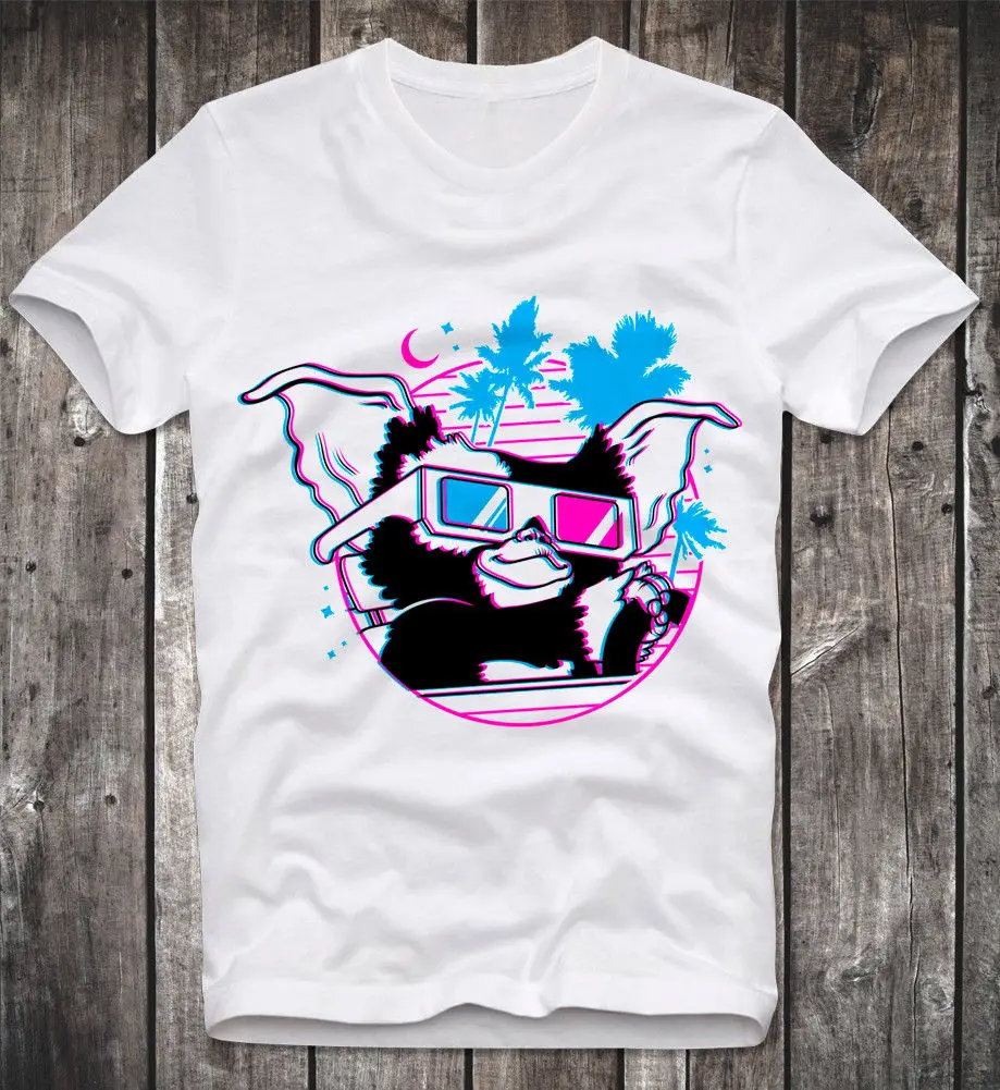Футболка Gizmo Mogwai Gremlins культовый фильм ужасов Забавный Funshirt 3D Ретро Винтаж 034368 |