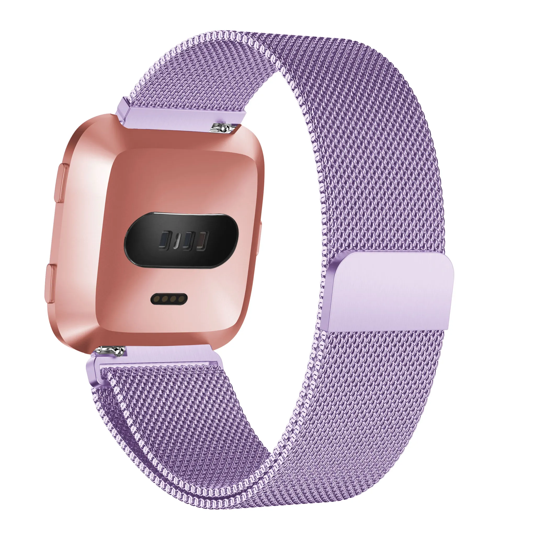 Yayuu нержавеющая сталь магнитный Миланский для Fitbit Versa/Versa 2 ремешок браслет металлический ремешок для Fitbit Blzae ремешок для часов - Цвет: Periwinkle purple