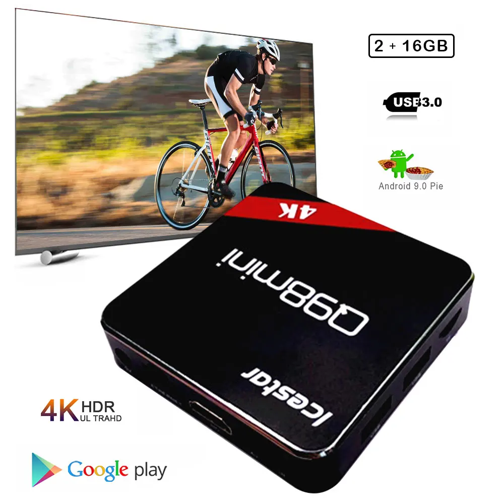 Smart tv Box Android 9,0 2 Гб 16 Гб медиаплеер 4K Google Voice Assistant Netflix Youtube H96MAX 2GB16GB ТВ Android телеприставка