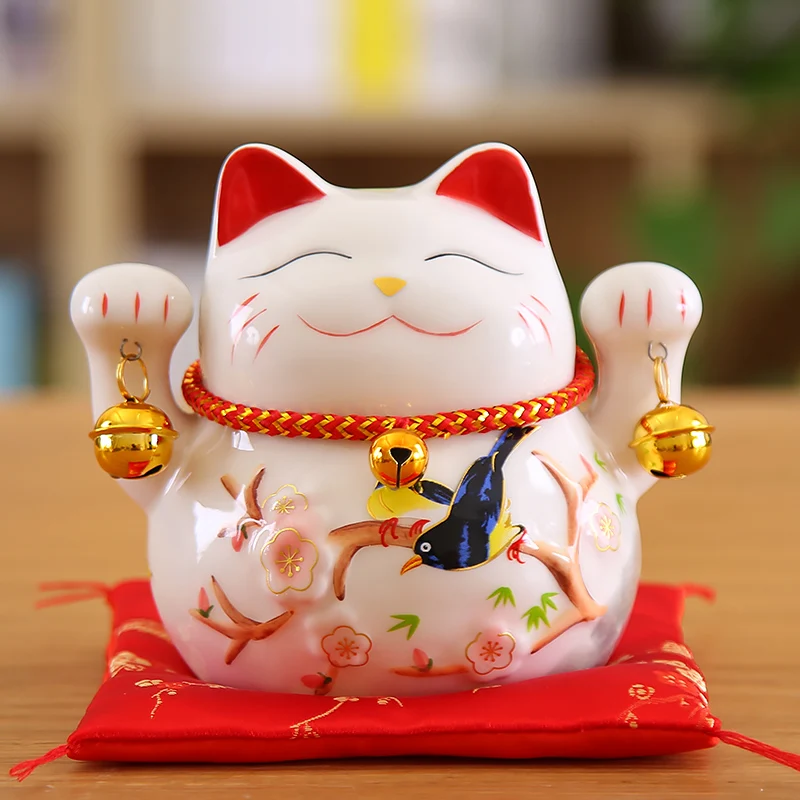 5 дюймовый счастливый фэн шуй копилка для кошек|Статуэтки и миниатюры| |