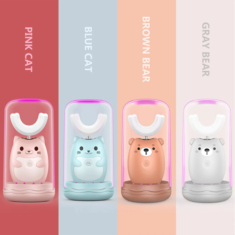 360 Degrees Intelligent Automatic Sonic Children's Electric Toothbrush U Type 3 Modes Tooth Brush USB Charging Tooth Whitening 360 Degrees Intelligent Automatic Sonic Children's Electric Toothbrush U Type 3 Modes Tooth Brush USB Charging Tooth Whitening