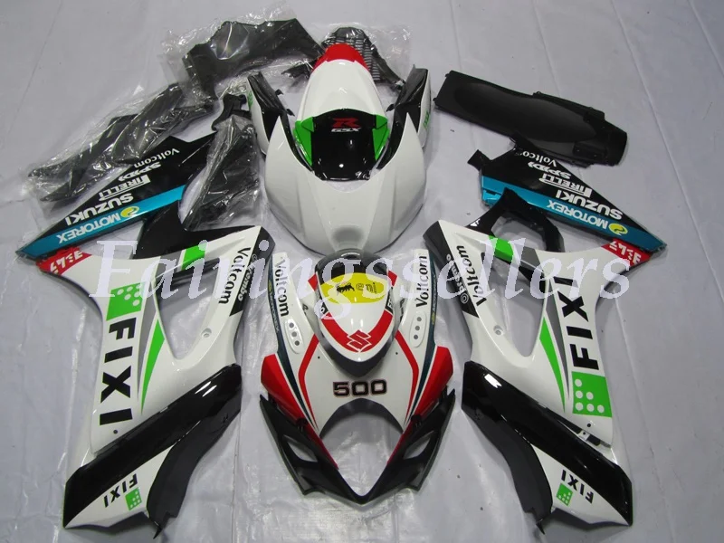 

Injection Molding ABS Motorcycle Fairings kit Fit Suitable For Suzuki GSX-R1000K7 2007 2008gsxr1000 07Fairings White Black