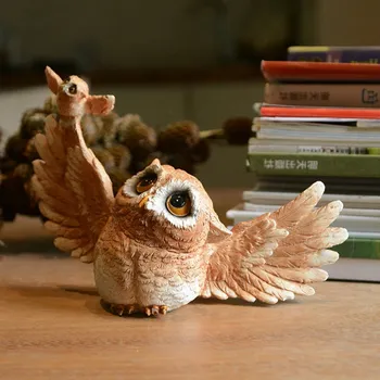 

OWL ANIMAL FIGURINE MODERN CRAFTS HOME DECORATION ACCESSORIES MINIATURE GARDEN TABLETOP SHELVES ORNAMENT R549