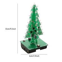 Aliexpress - 67JA Three-Dimensional 3D Christmas Tree LED DIY Kit Red Green Yellow LED Flash Circuit Kit Electronic Fun Suite