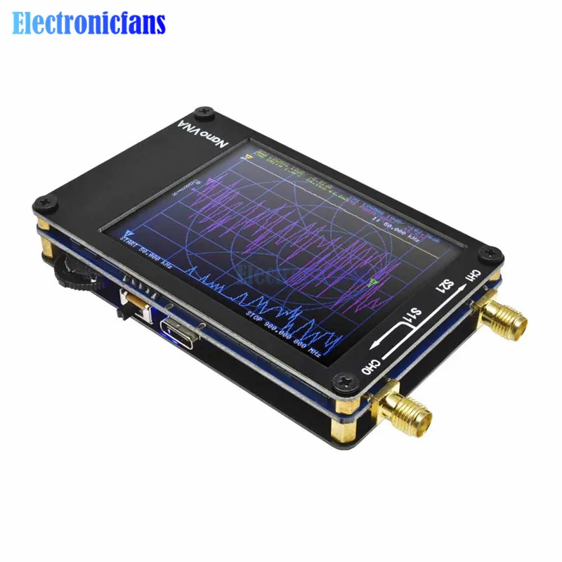2," дюймовый сенсорный экран 50 кГц-900 МГц NanoVNA вектор сетевой анализатор антенны анализатор коротковолновое MF ВЧ антенна УКВ, СКВ анализатор