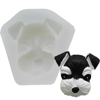 

DIY Mold Schnauzer Modeling Fragrance Gypsum Fragrant Stone Clay Fondant Silicone Mould