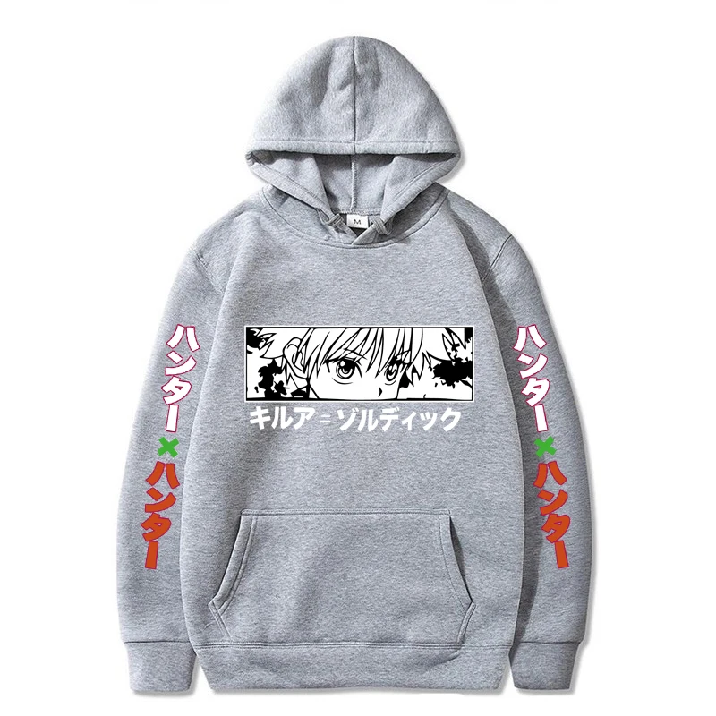 Мужские и женские толстовки Hunter X пуловеры Killua Zoldyck Devil Eye худи в стиле аниме