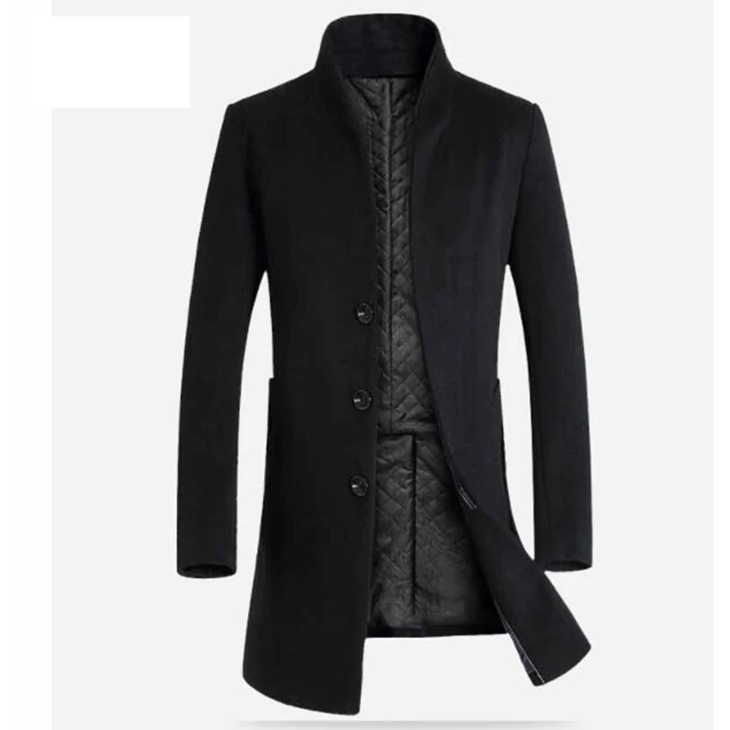 2019 winter men's long section Slim coat coat wool coat windbreaker jacket 2019 winter men's long section Slim coat coat wool coat windbreaker jacket