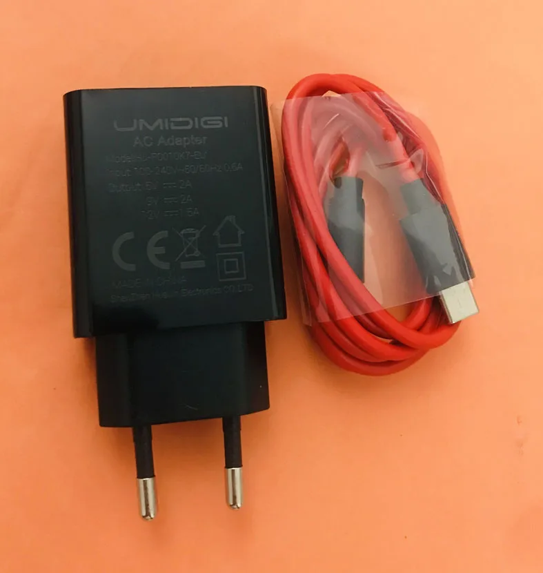 Original Travel Charger EU Plug Adapter+ Type C Cable for UMIDIGI Z2 Pro Helio P60 Octa Core Free Shipping | Мобильные телефоны и