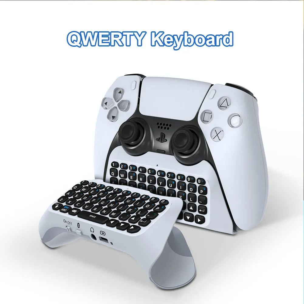 3.5mm Wireless Bluetooth Gamepad Keyboard Controller Chat Pad For SONY PS5 Dual Sence Joystick Built in Speaker Gamepad Keyboard