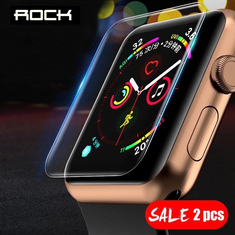 

ROCK 2pcs Screen Protector for Apple watch 4 3 2 3D Hydrogel Full Cover Protective Film for i watch 38mm 42mm 40mm 44mm