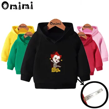 

Movie It Clown Pennywiser Sweatshirts Children Hooded Hoodies Baby Cool Pullover Tops Girls Boys Autumn Clothes,KMT5171