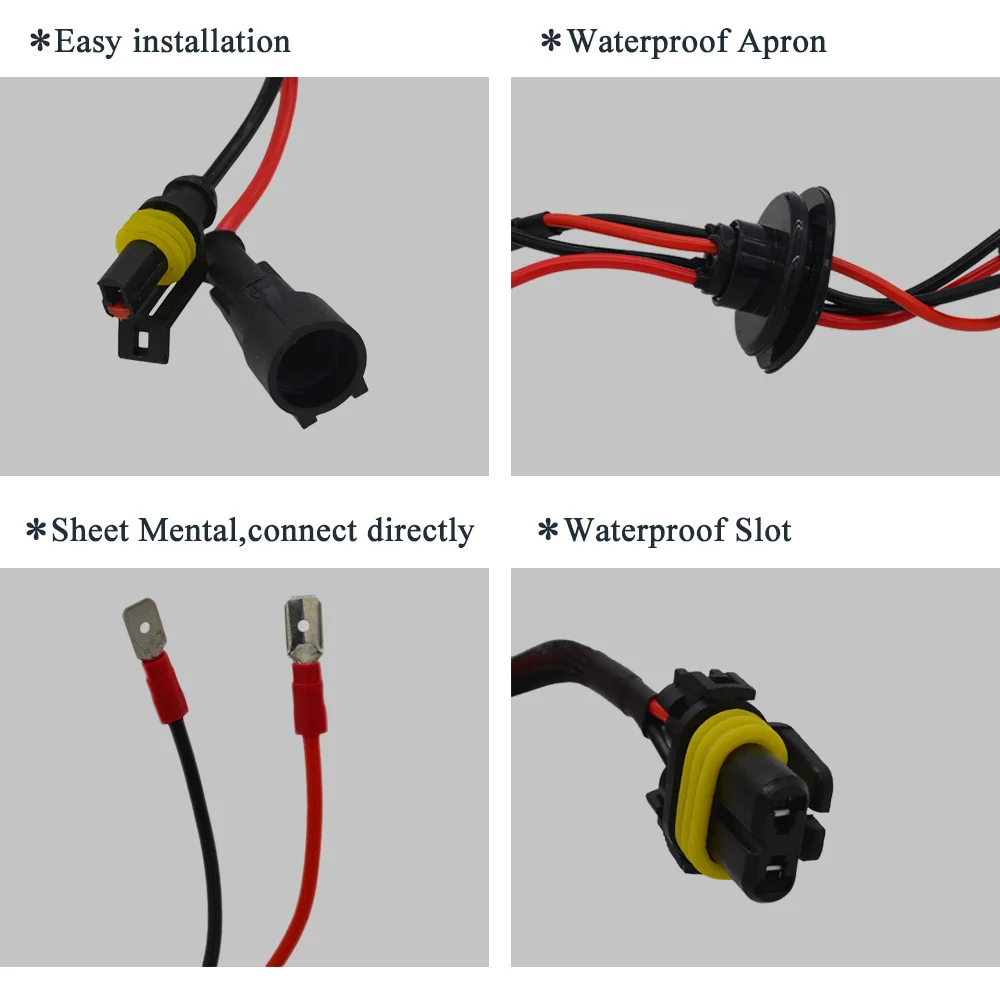 SUKIOTO 12V 55W H7 Xenon HID Conversion Kit H1 H3 H11 9005 9006 Xenon Lamp Bulbs DC Digital HID Ballast 4300K 5000K 6000K 8000K (7)