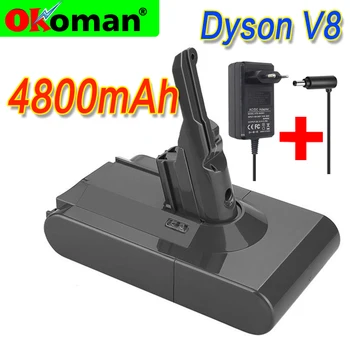 

Dyson V8 battery 4800mAh 21.6V Li-ion Battery for dyson dc62 battery DC58 DC59 DC61 DC74 SV09 Vacuum Cleaner Battery + charger