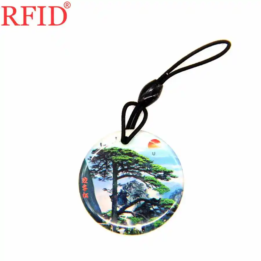 1pcs Random Color UID S50 1K NFC 13,56 Mhz UID сменный перезаписываемый рисунок дерева клеевой брелок MF карта контроля доступа 1 шт - Цвет: 1pcs Random Color