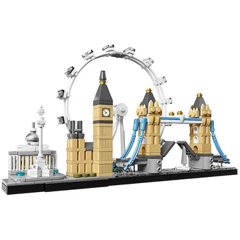 

Bela 10678 Architecture Building Set London 21034 Big Ben Tower Bridge Model Building Block Bricks Toys Compatible Lepining city