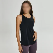 Женская одежда с круглым вырезом, тренировочный топ для тренировок, бега, быстросохнущего спортивного жилета, фитнеса, бега, лета, йоги без рукавов, для тренажерного зала