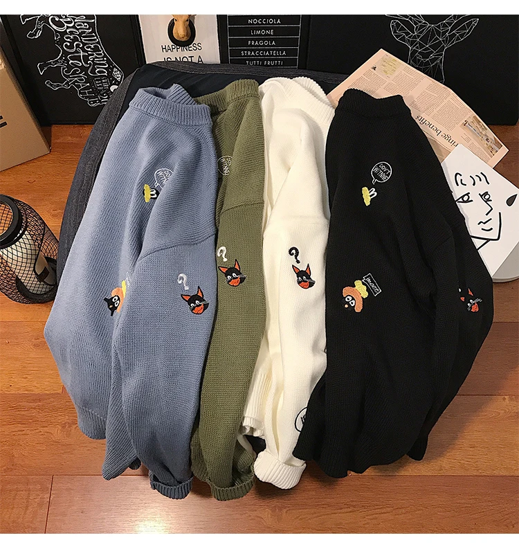 Privathinker мужские и женские осенние модные свитера с вышивкой, мужские цветные корейские свитера с круглым вырезом, мужские вязаные пуловеры, топы