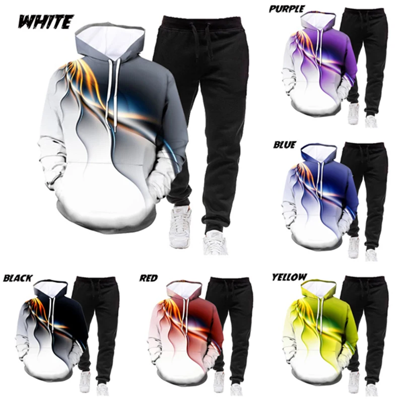 

Autumn Two Piece Set Tracksuit Men Hooded Zipper Sweatshirt And Pants Winter Hoodies Outfit Male Clothing Casual Sportswear Suit